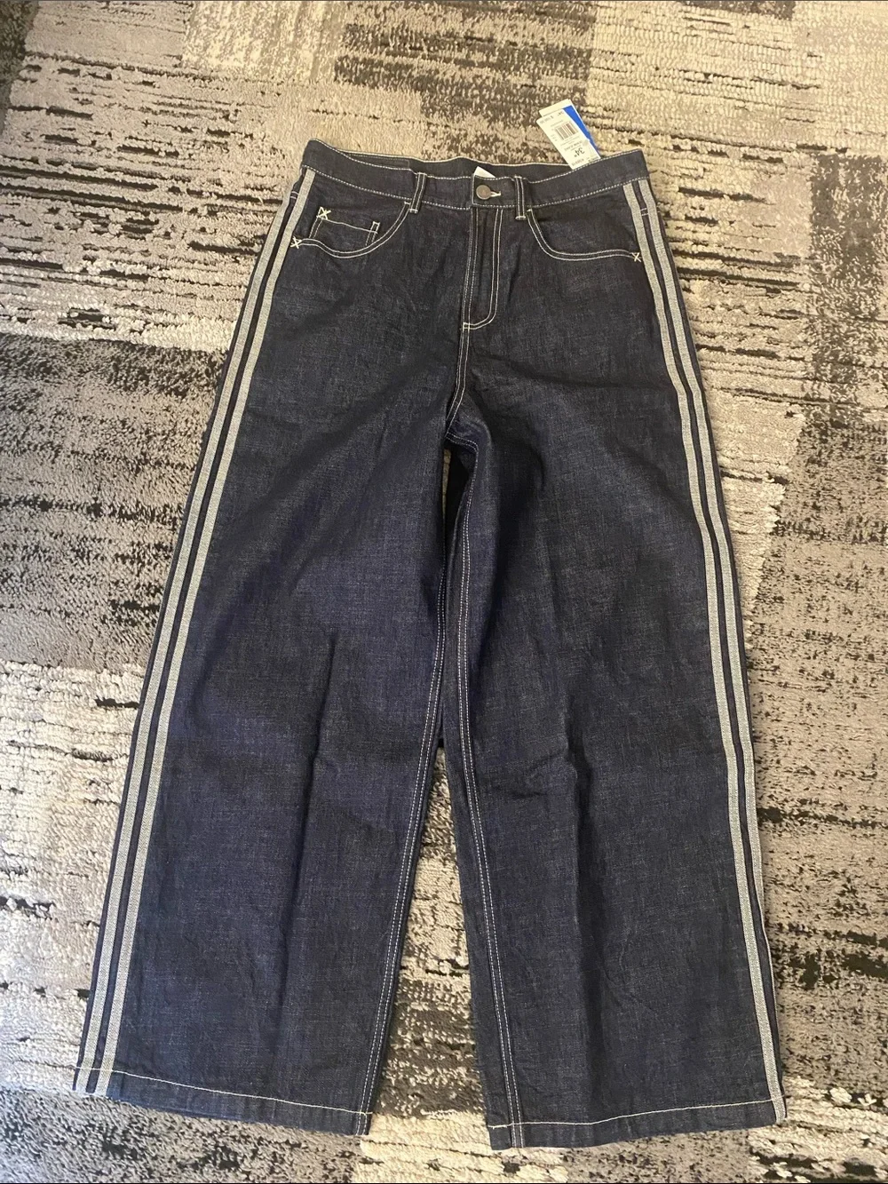 New Men’s Adidas Originals 90S ALTERNATIVE SPORT WIDE LEG SKATER JEAN 34